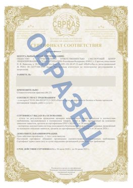 Образец Сертификат СТО 01.064.00220722.2-2020 Кисловодск Сертификат СТО 01.064.00220722.2-2020 